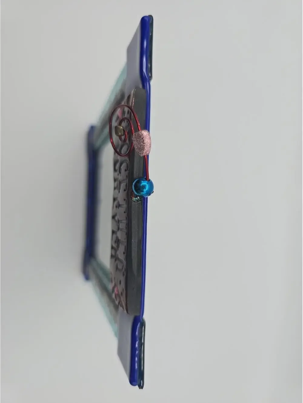 Handmade Fused Glass Together Forever Frame Signed Kaminski Wedding Anniversary